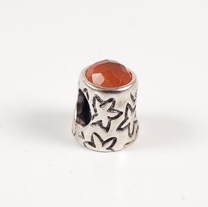 Rare/retired Pandora Carnelian Thimble Charm